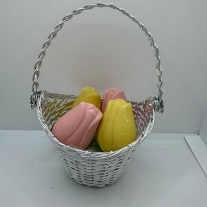 Avon Treasure Basket Floral Occasion Guest Soaps Silver Basket NEW Easter Spring